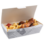 Newsprint Rectangular Multi-Food Box