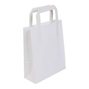White Paper Handled Carrier Bags
