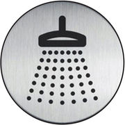 Round Stainless Steel Shower Symbol