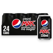 Pepsi Max Cola Soft Drink Cans
