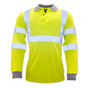 FR77 Flame Resistant Anti-Static HiViz Long Sleeve Polo Shirt