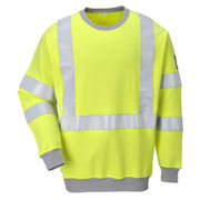 FR72 Flame Resistant Anti-Static HiViz Sweatshirt