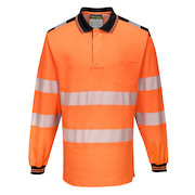 T184 PW3 HiViz Polo Shirt L/S