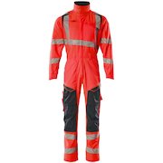 MASCOT® Hi Vis Lightweight Ripstop Boilersuit With Kneepad Pockets Accelerate Safe
