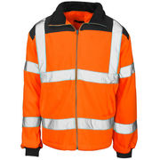 HiVis Orange Fleece Jacket - Rain Patch