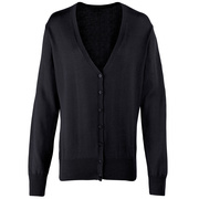 HB723 Ladies V Button Knitted Cardigan