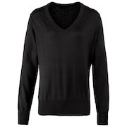 PR696 Ladies V-Neck Knitted Sweater