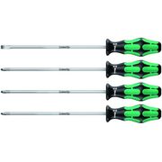 Wera 4 Piece 200mm Kraftform Plus LaserTip Long Screwdrivers Set