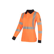 Amelia Ladies Long Sleeved Hi-Vis Polo Shirt