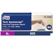 Tork Xpressnap® Extra Soft White Dispenser Napkin