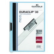 Durable Duraclip 30 Report File 3mm A4 Blue (Pack 25) 220006