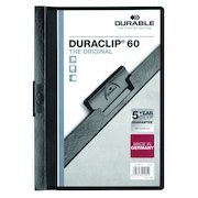 Durable Duraclip 60 Report File 6mm A4 Black (Pack 25) 220901