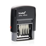 Trodat Printy 4846 Self Inking Number Stamp 27x4mm Black Ink