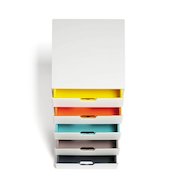 Durable VARICOLOR MIX 4 Drawer Unit Desktop Drawer Set with 5 Colour Coded Drawers