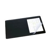 Durable Desk Mat with Transparent Overlay 400x600mm Black