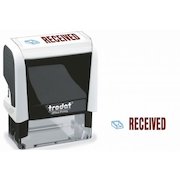 Trodat Office Printy 4912 Self Inking Word Stamp RECEIVED 46x18mm Blue/Red Ink