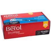 Berol Dry Wipe Whiteboard Marker Bullet Tip 1mm Line Black (Pack 192)