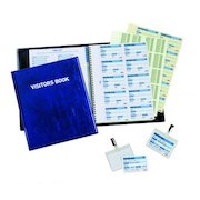 Durable Visitor Book 100 with 100 Badge Insert Refills 60x90mm 146365