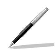 Parker Jotter Fountain Pen Black/Stainless Steel Barrel Blue and Black Ink