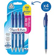 Paper Mate Flexgrip Gel Rollerball Pen 0.7mm Line Blue (Pack 4)