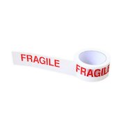 ValueX Fragile Printed Tape 48mmx66m Red/White (Pack 6)