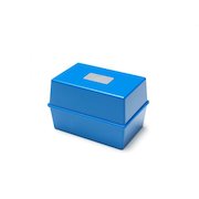 ValueX Deflecto Card Index Box 8x5 inches / 203x127mm Blue