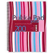 Pukka Pad Nbk Poly Wbnd 80gsm Ruled Margin Perf Punched 4 Holes 200pp A4+ Assorted