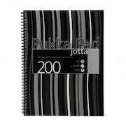 Pukka Pad Jotta A4 Wirebound Polypropylene Cover Notebook Ruled 200 Pages Black Stripe (Pack 3)