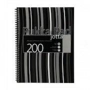 Pukka Pad Nbk Poly Wirebound 80gsm Ruled Margin Perf Punched 4 Holes 200pp A4+ Black
