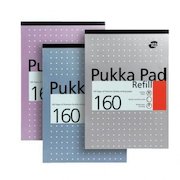 Pukka Pad A4 Refill Pad Ruled 160 Pages Metallic Assorted Colours (Pack 6)