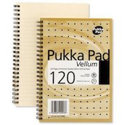 Pukka Pad Vellum Notebook Wirebound 80gsm Ruled Margin Perf Punched 4 Holes 120pp A4+