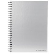 Pukka Pad Notebook Wirebound Hardback 90gsm Ruled Margin Perforated 160pp A4 Silver