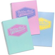 Pukka Pad Jotta A4 Wirebound Card Cover Notebook Ruled 200 Pages Pastel Blue/Pink/Mint (Pack 3)