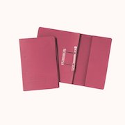 Exacompta Pocket Spiral Files Foolscap 285g Red (Pack 25) TPFM-REDZ