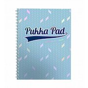Pukka Pad Glee Jotta A4 Wirebound Card Cover Notebook Ruled 200 Pages Light Blue (Pack 3)