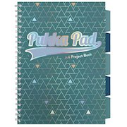 Pukka Pad Glee A4 Wirebound Polypropylene Cover Project Book Ruled 200 Pages Green (Pack 3)