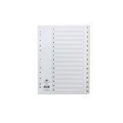 Concord Index 1-15 Polypropylene Multipunched Reinforced Holes 120 Micron A4 White