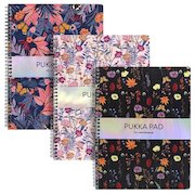 Pukka Bloom A4 Plus Jotta Book Round Corners Assorted Designs (Pack 3) 9497(AST)-BLM