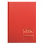 Collins Cathedral Analysis Book Casebound A4 12 Cash Column 96 Pages Red 69/12.1