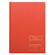 Collins Cathedral Analysis Book Casebound A4 14 Cash Column 96 Pages Red 69/14.1