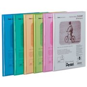 Pentel Recycology A4 Display Book Clear 20 Pocket Assorted Colours (Pack 5)