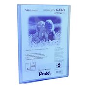 Pentel Recycology A4 Display Book Clear 30 Pocket Blue (Pack 10)