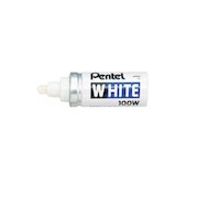 Pentel X100W Permanent Marker Bullet Tip 3.3mm Line White (Pack 12)