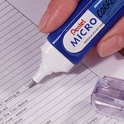 Pentel Micro Correct Correction Fluid Pen Needle Point Precision Tip 12ml Fine