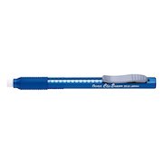 Pentel Clic Eraser Pen White with Transparent Blue Barrel (Pack 12)