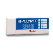 Pentel Eraser White with Blue Sleeve (Pack 36)
