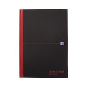 Black n Red Casebound Hard Cover Notebook Recycled Ruled