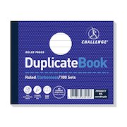 Challenge 105x130mm Duplicate Book Carbonless Ruled Taped Cloth Binding 100 Sets (Pack 5)