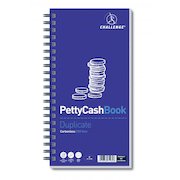 Challenge Petty Cash Book Carbonless Wirebound 200 Sets in Duplicate 280x141mm