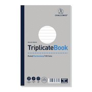 Challenge 210x130mm Triplicate Book Carbonless Ruled 1-100 Taped Cloth Binding 100 Sets (Pack 5)